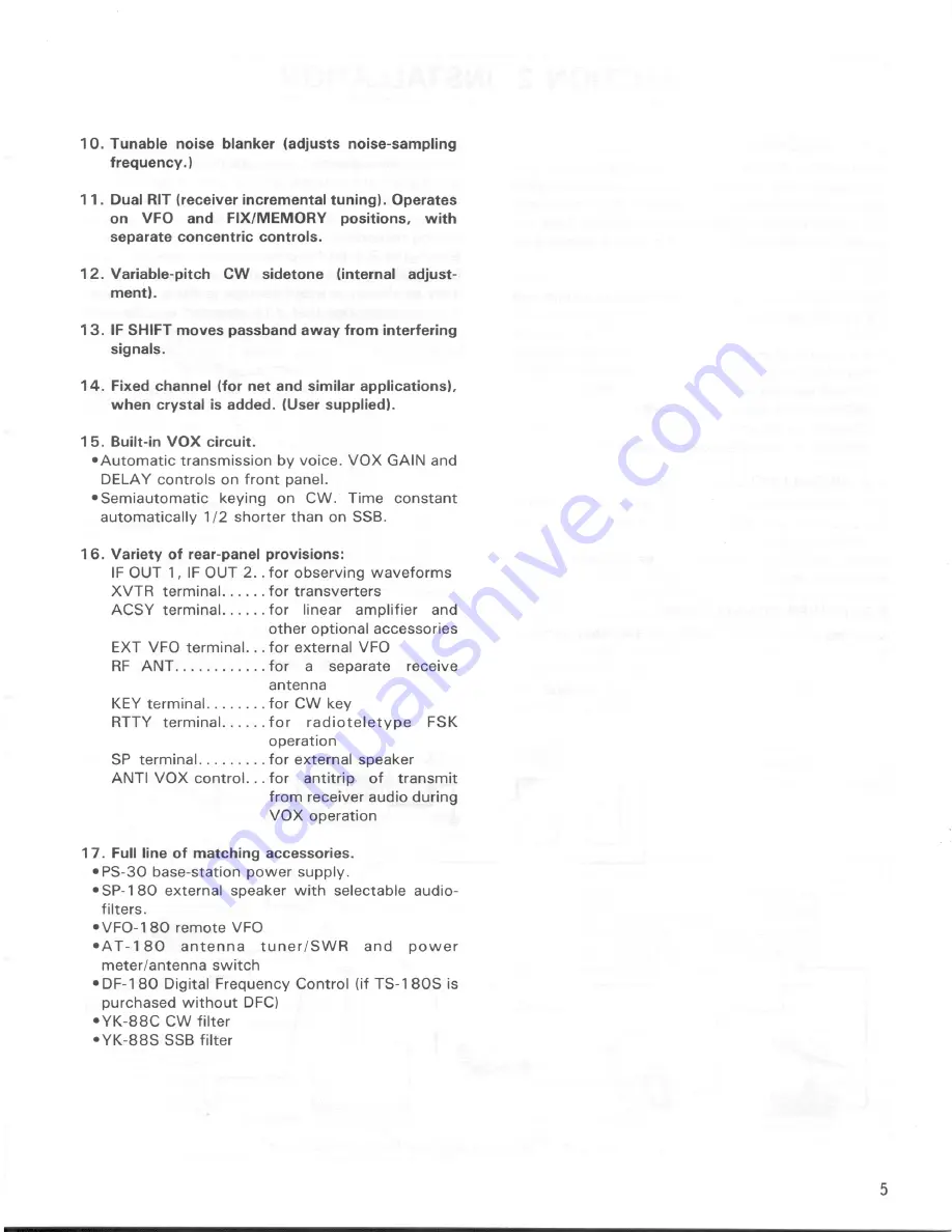 Kenwood TS-180S Instruction Manual Download Page 5