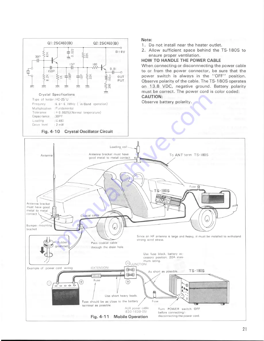 Kenwood TS-180S Instruction Manual Download Page 21