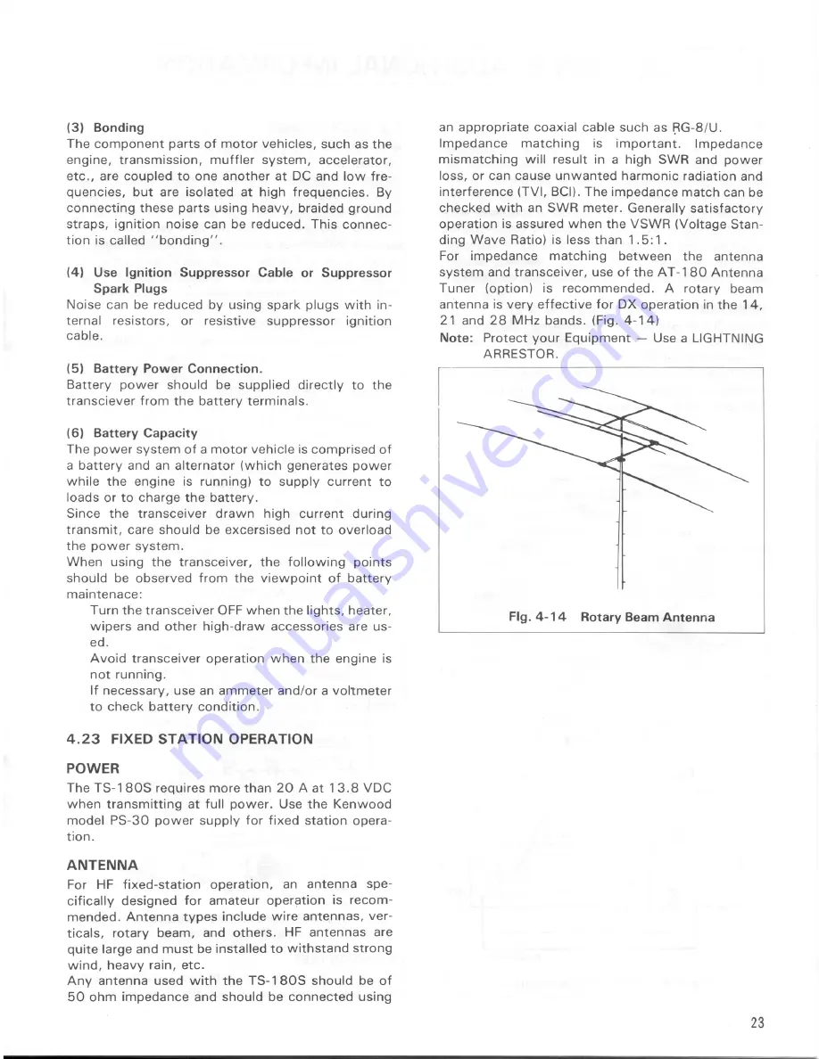 Kenwood TS-180S Instruction Manual Download Page 23