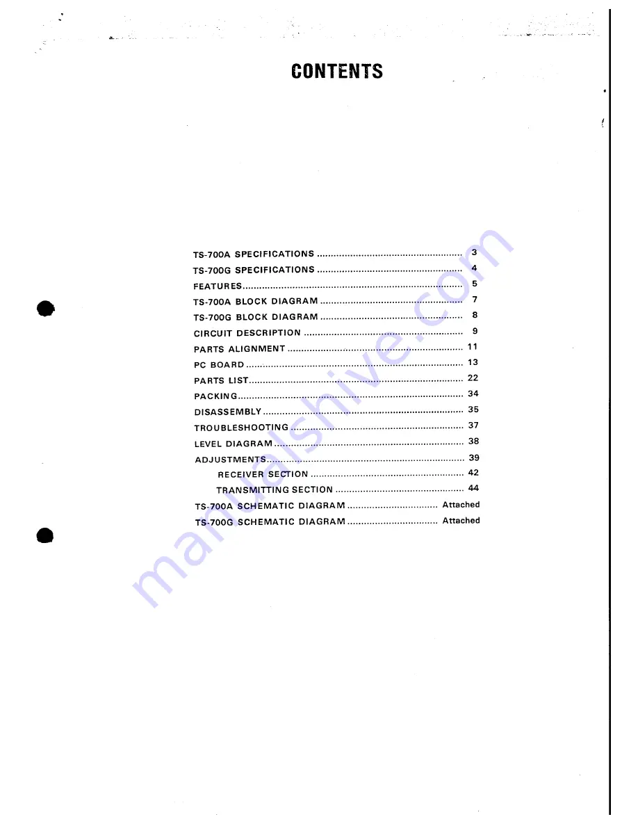 Kenwood TS-700G Service Manual Download Page 2