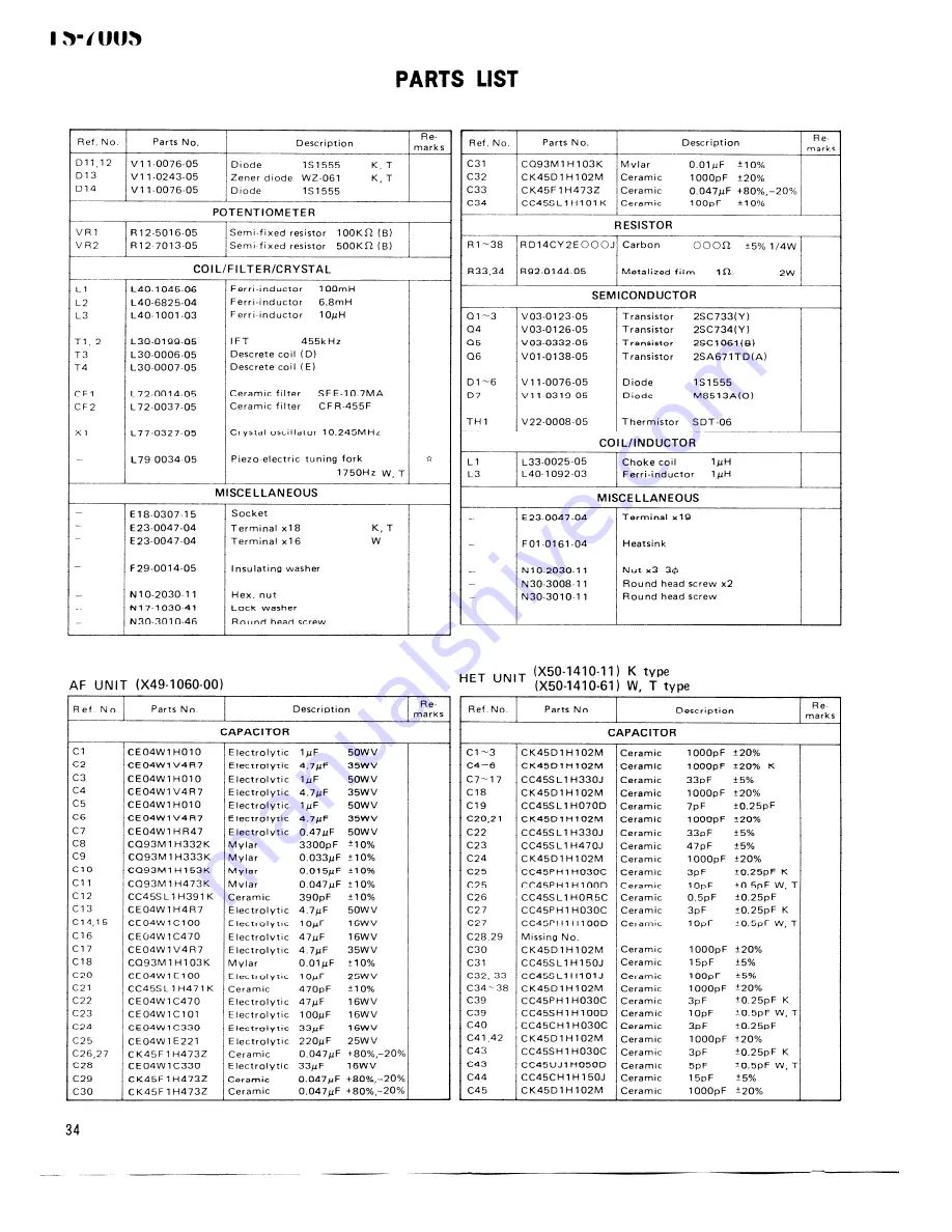 Kenwood TS-700S Service Manual Download Page 32