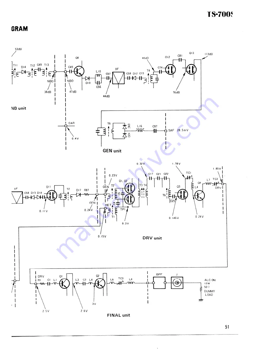 Kenwood TS-700S Скачать руководство пользователя страница 51