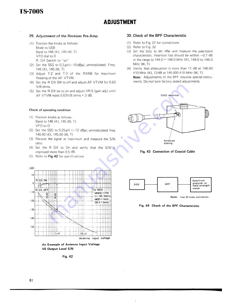 Kenwood TS-700S Service Manual Download Page 61