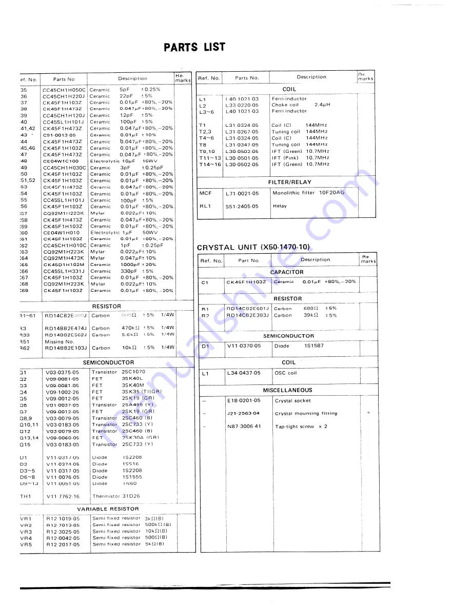 Kenwood TS-700S Service Manual Download Page 65