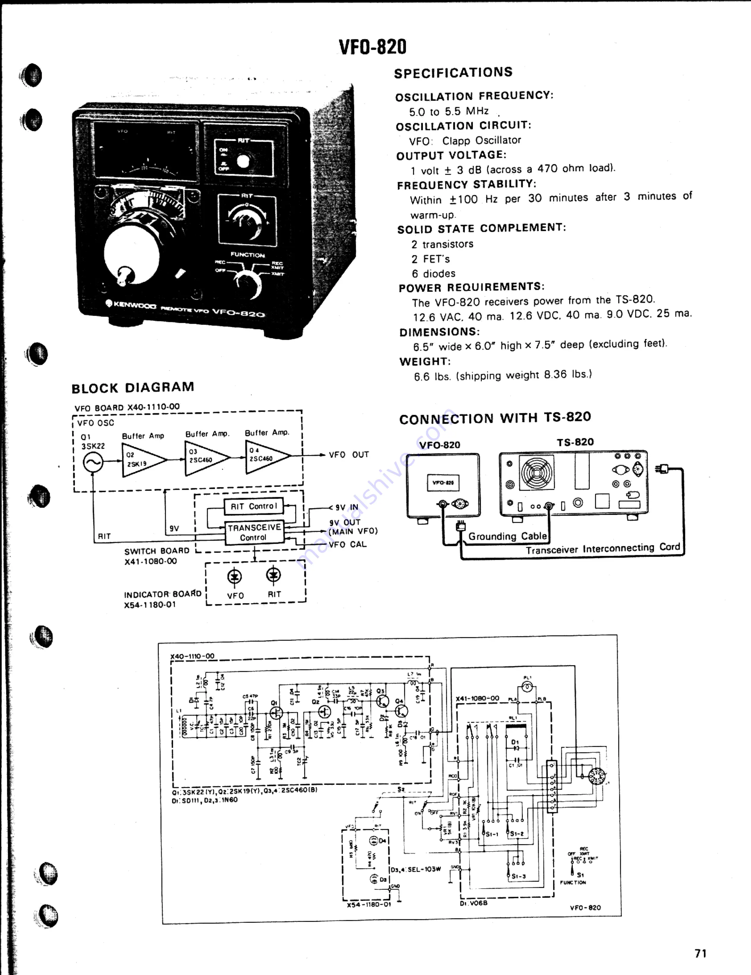 Kenwood TS-820 Скачать руководство пользователя страница 92