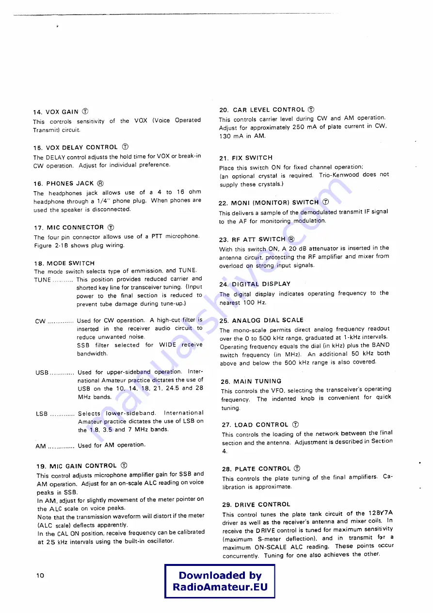 Kenwood TS-830M Instruction Manual Download Page 10