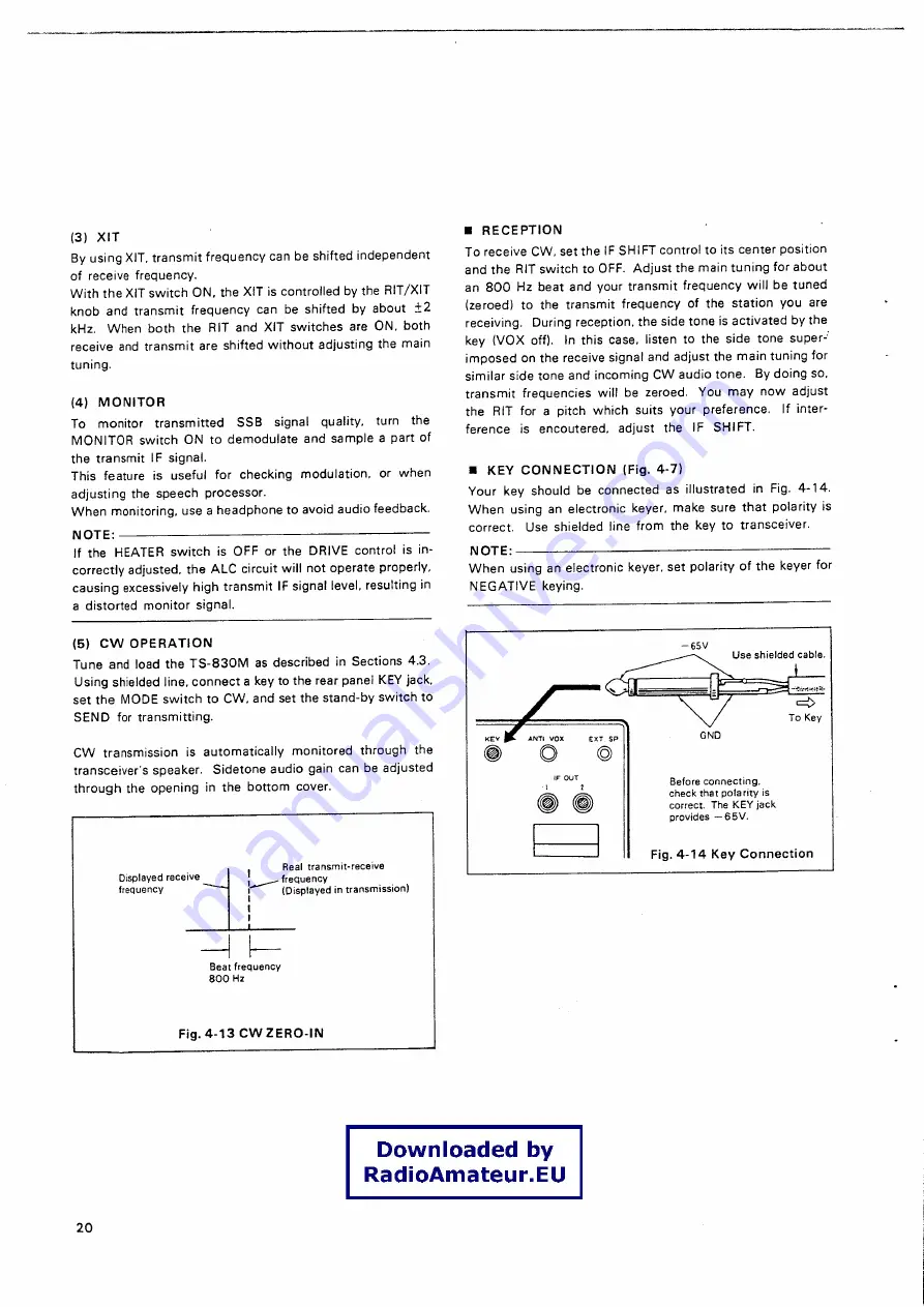 Kenwood TS-830M Скачать руководство пользователя страница 20