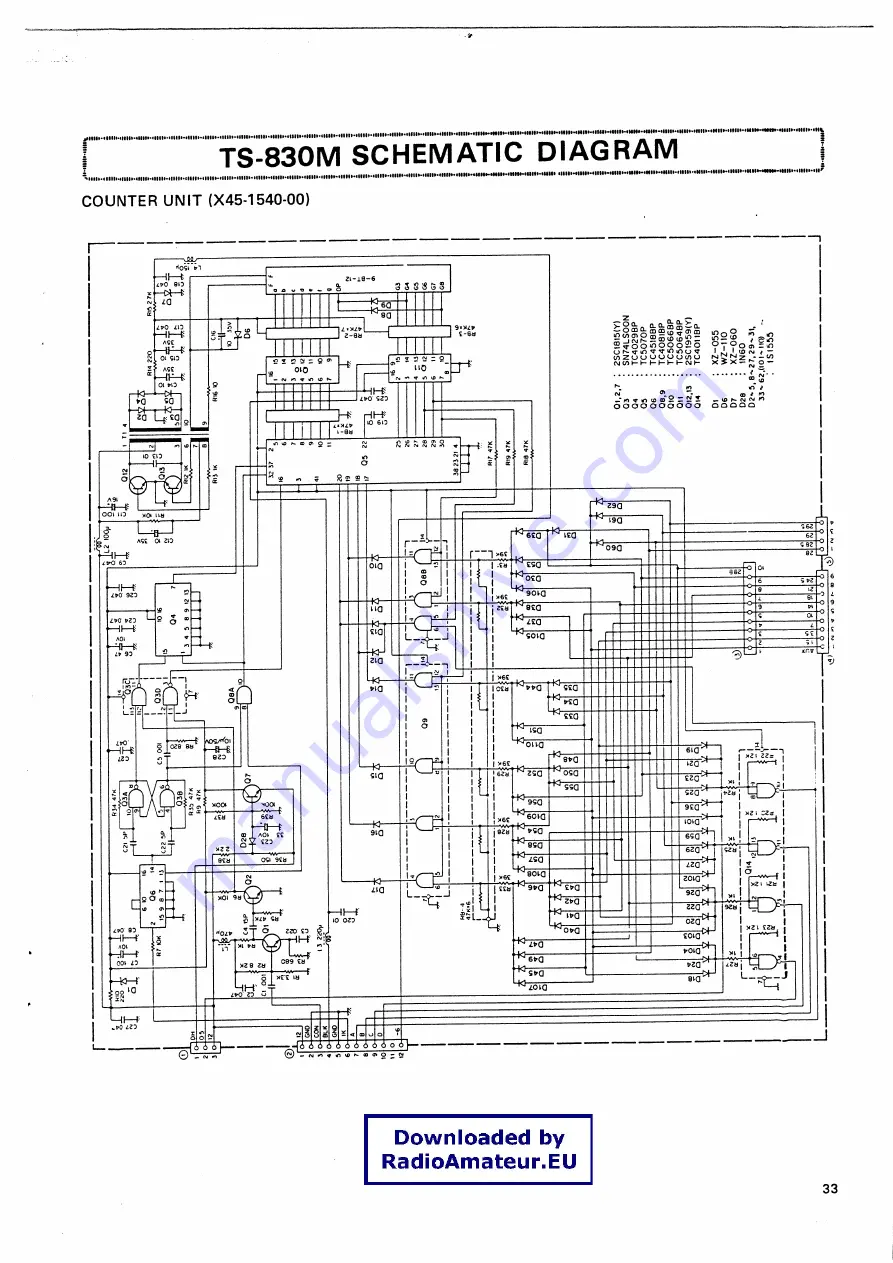 Kenwood TS-830M Instruction Manual Download Page 33