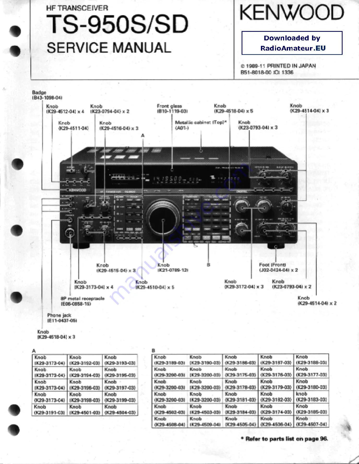 Kenwood TS-950S Digital Service Manual Download Page 1