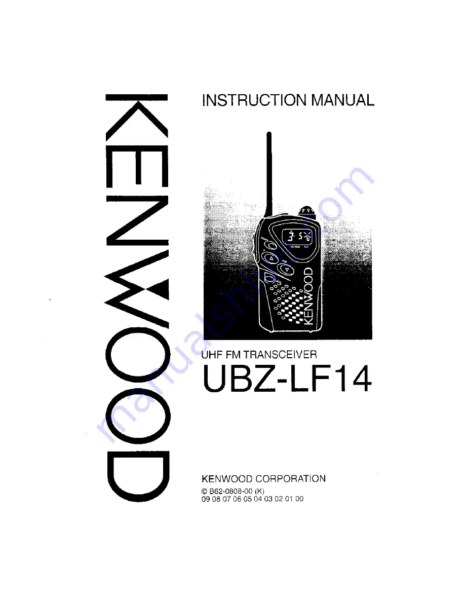 Kenwood UBZ-LF14 Скачать руководство пользователя страница 1