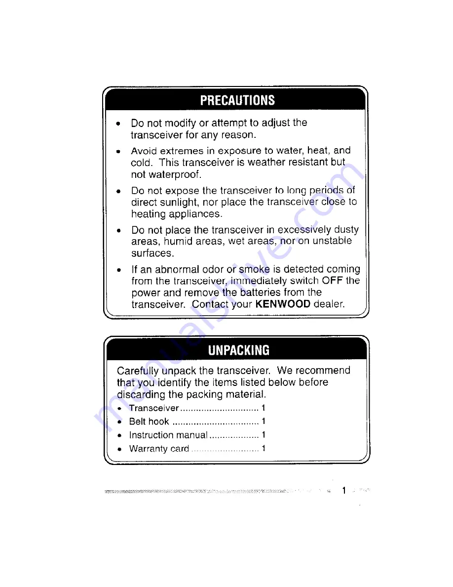 Kenwood UBZ-LF14 Instruction Manual Download Page 5