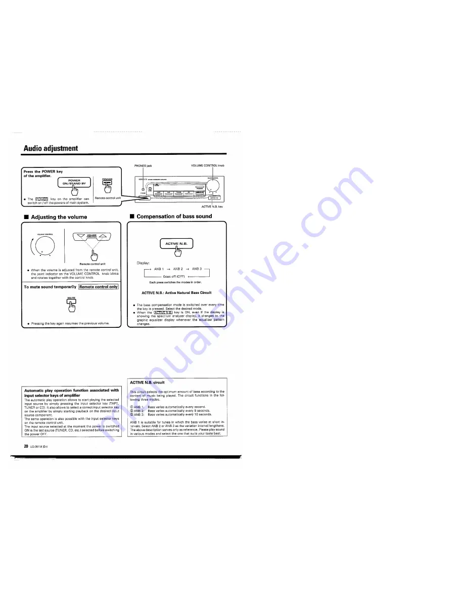 Kenwood UD-351M Скачать руководство пользователя страница 20