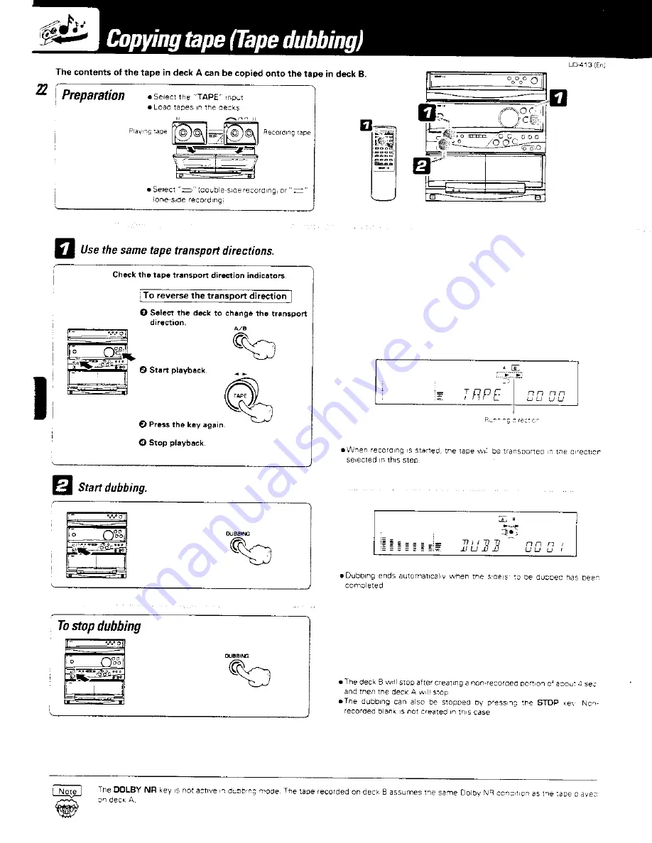 Kenwood UD-413 Скачать руководство пользователя страница 22