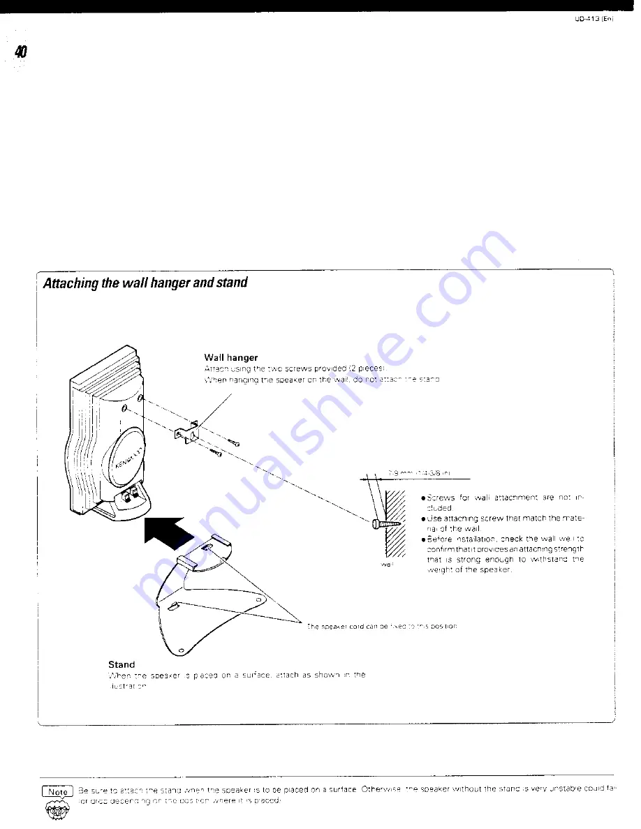 Kenwood UD-413 Скачать руководство пользователя страница 40