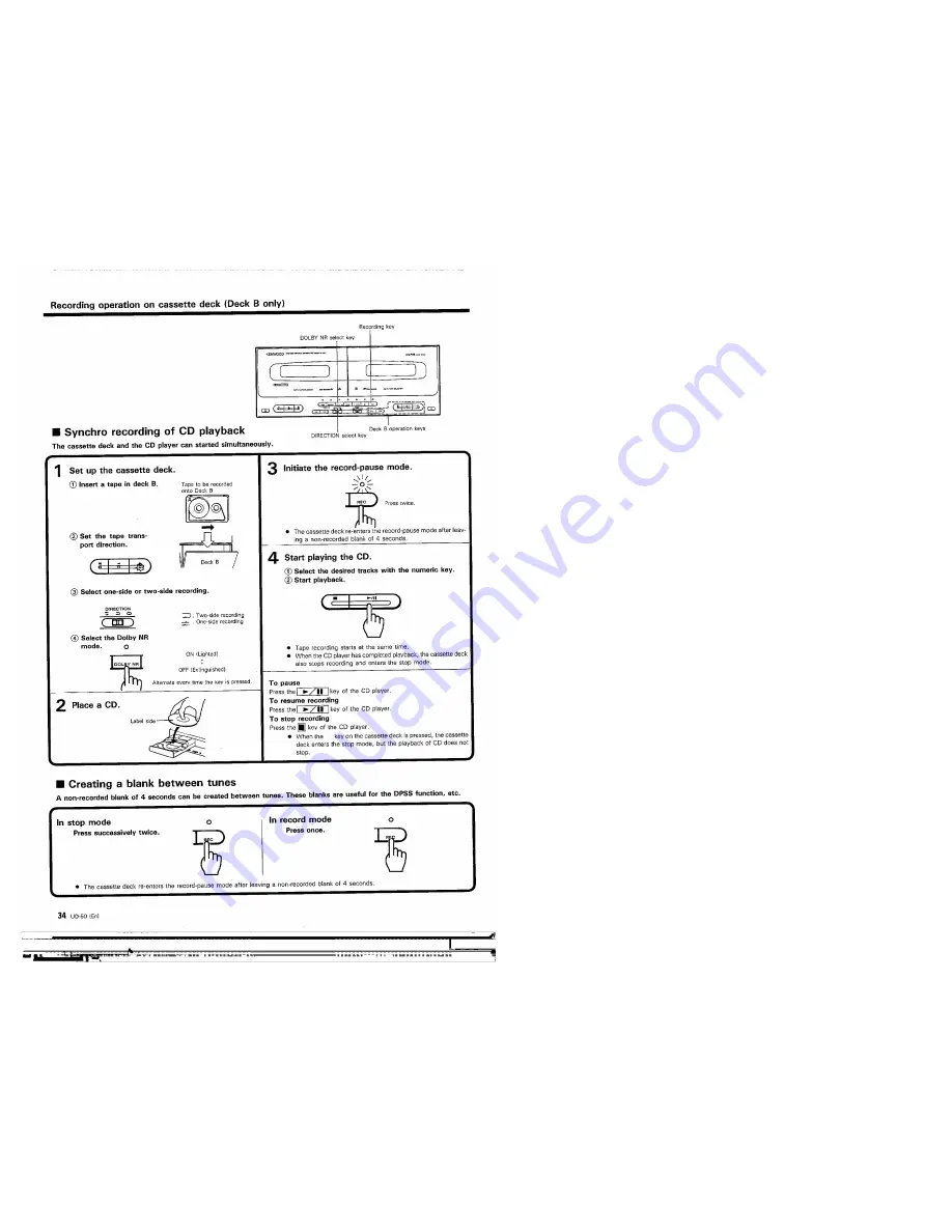 Kenwood UD-50 Instruction Manual Download Page 34