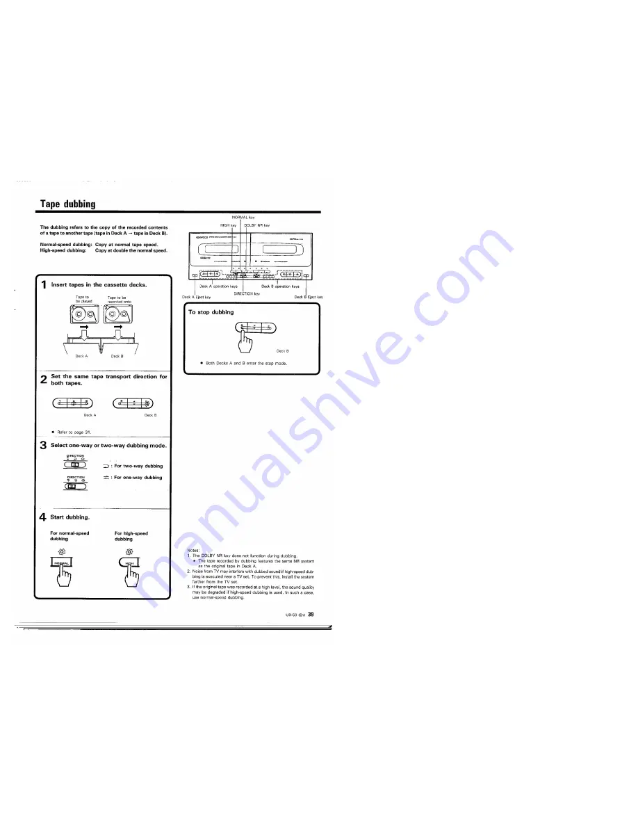 Kenwood UD-50 Instruction Manual Download Page 39