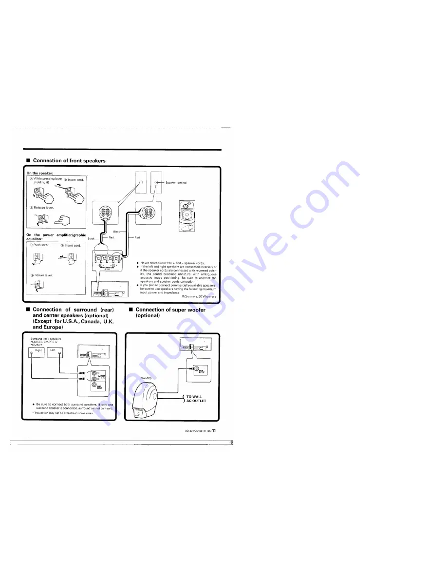 Kenwood UD-501 Instruction Manual Download Page 11