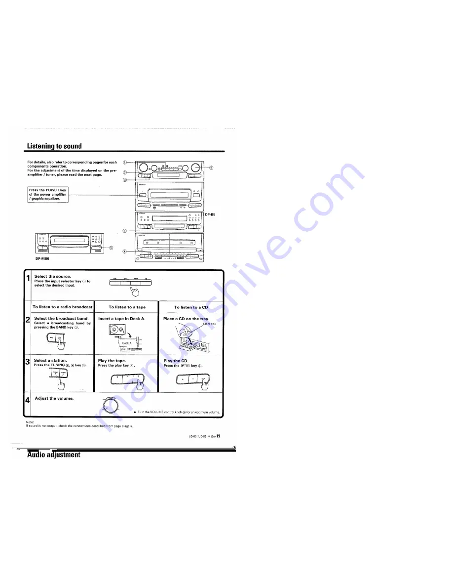 Kenwood UD-501 Instruction Manual Download Page 19