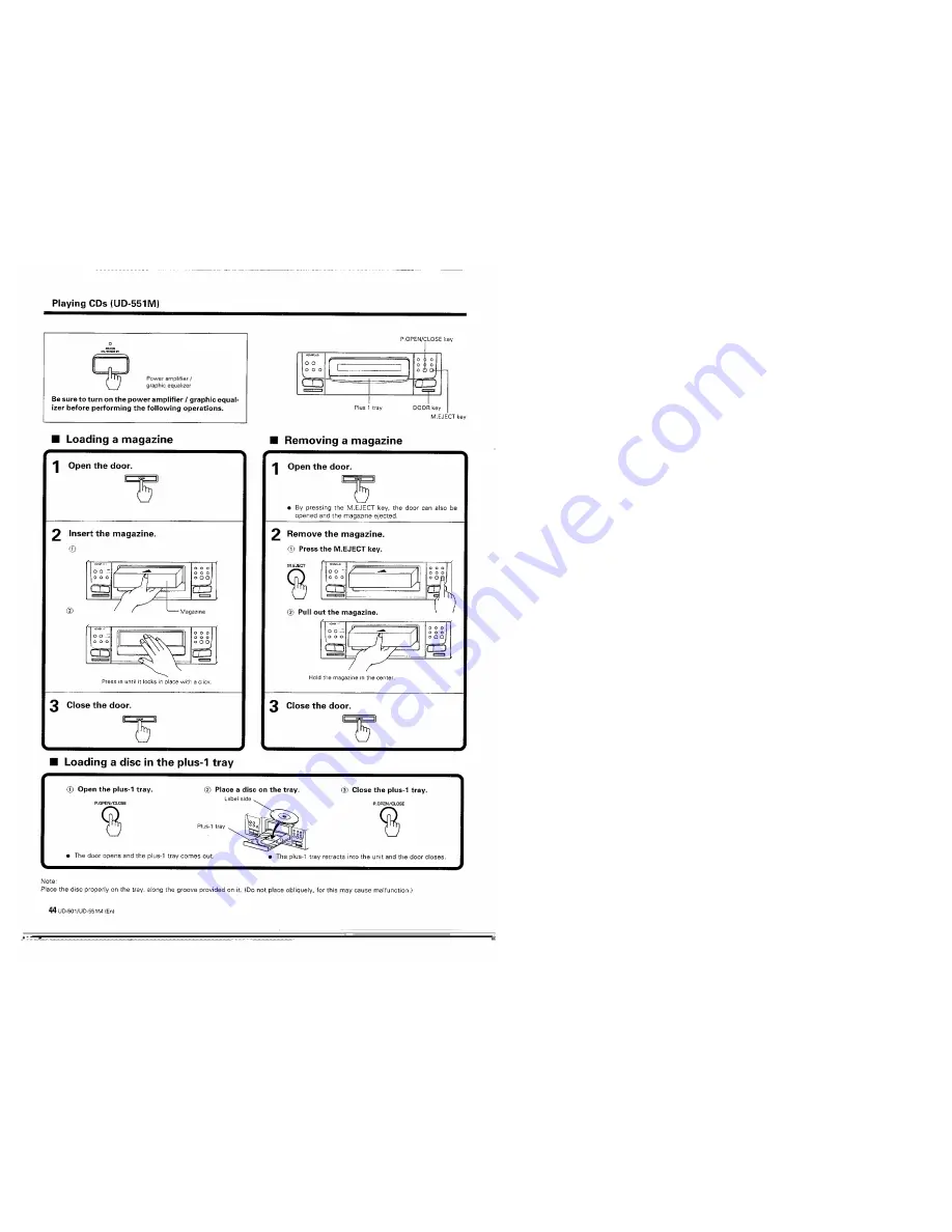 Kenwood UD-501 Instruction Manual Download Page 44