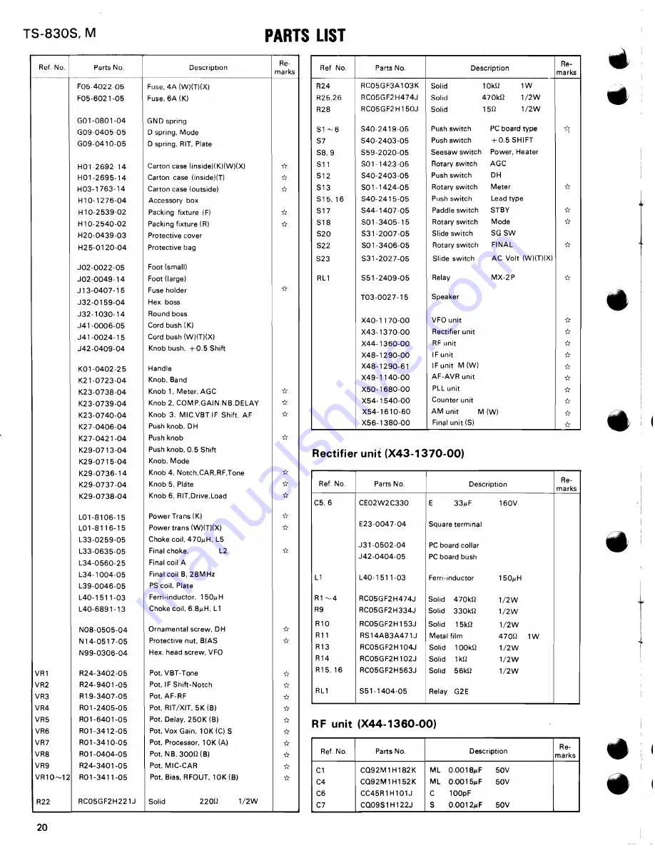 Kenwood VFO-230 Service Manual Download Page 20