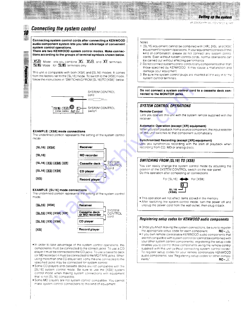 Kenwood VR-209 Instruction Manual Download Page 10