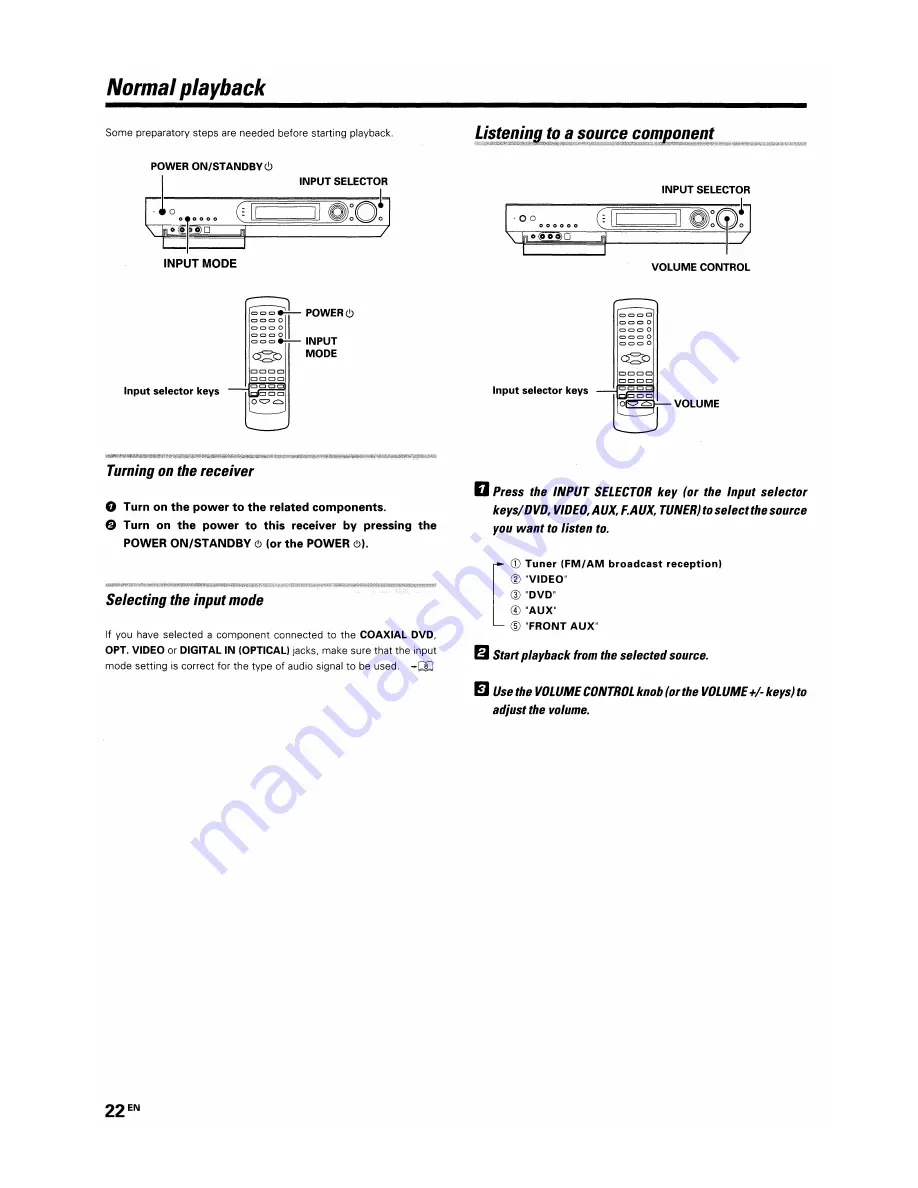 Kenwood VRS-6100 Instruction Manual Download Page 22