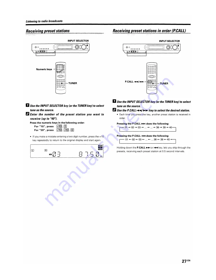 Kenwood VRS-6100 Instruction Manual Download Page 27