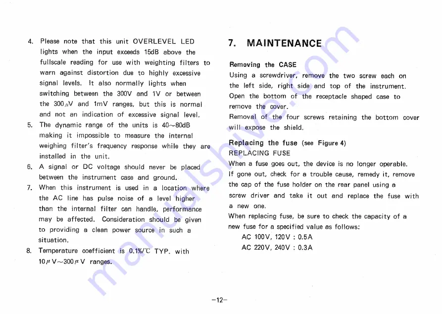 Kenwood VT-172 Скачать руководство пользователя страница 12