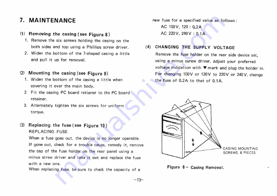 Kenwood VT-173 Instruction Manual Download Page 13