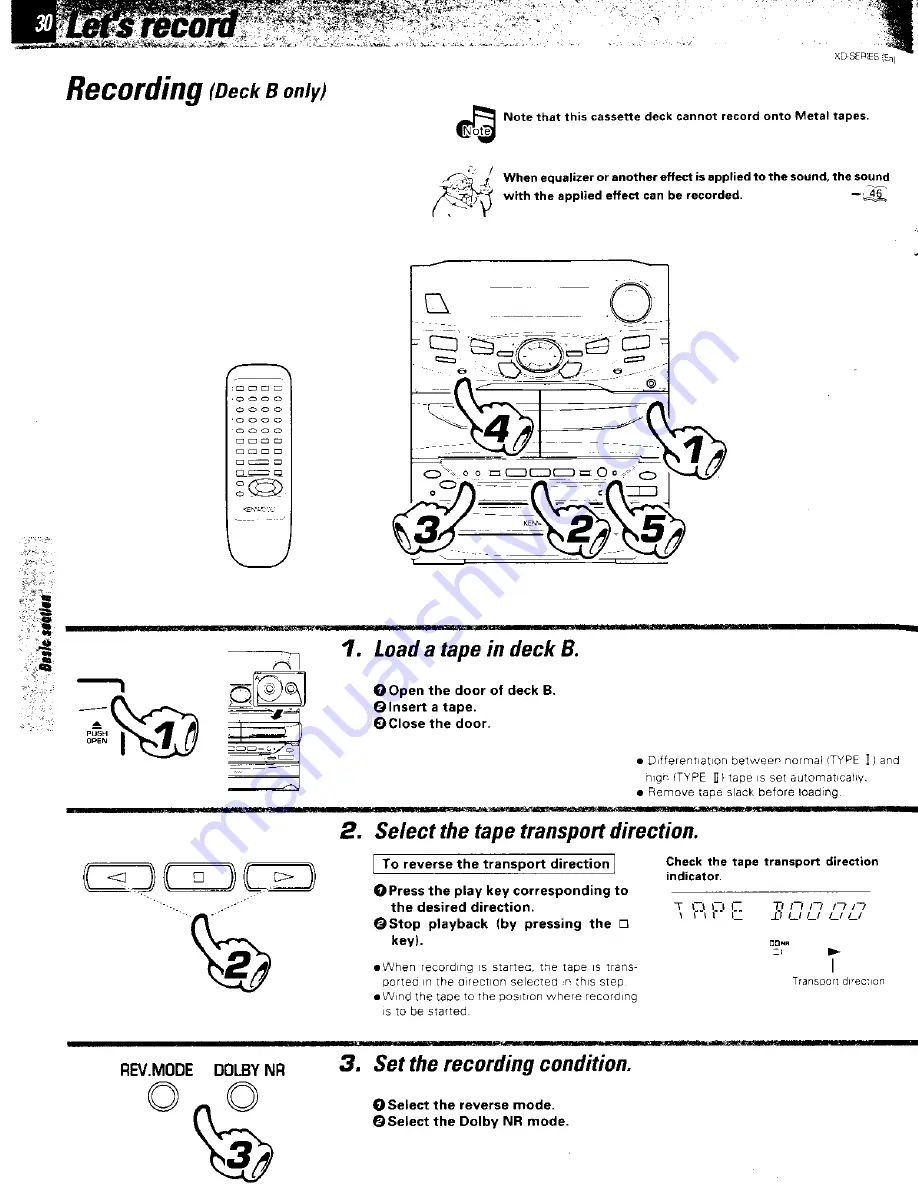 Kenwood XD-A5 Instruction Manual Download Page 30