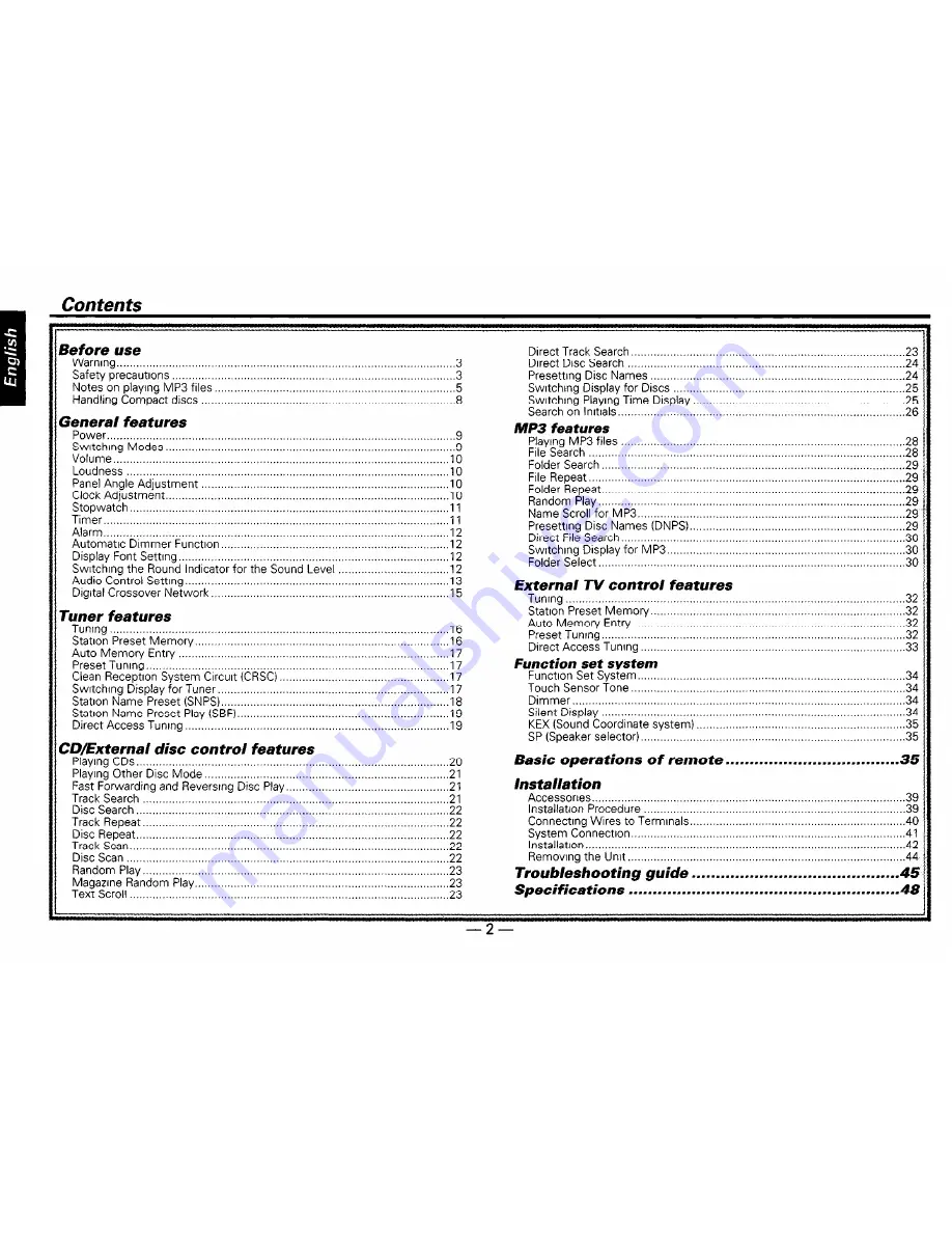 Kenwood Z919 Instruction Manual Download Page 2