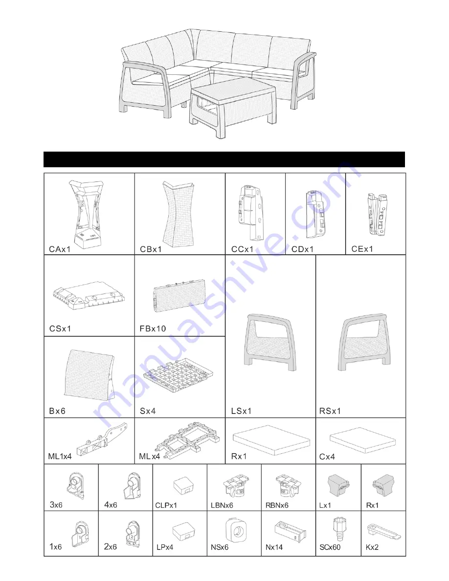 Keter BAHAMAS RELAX SET Скачать руководство пользователя страница 3