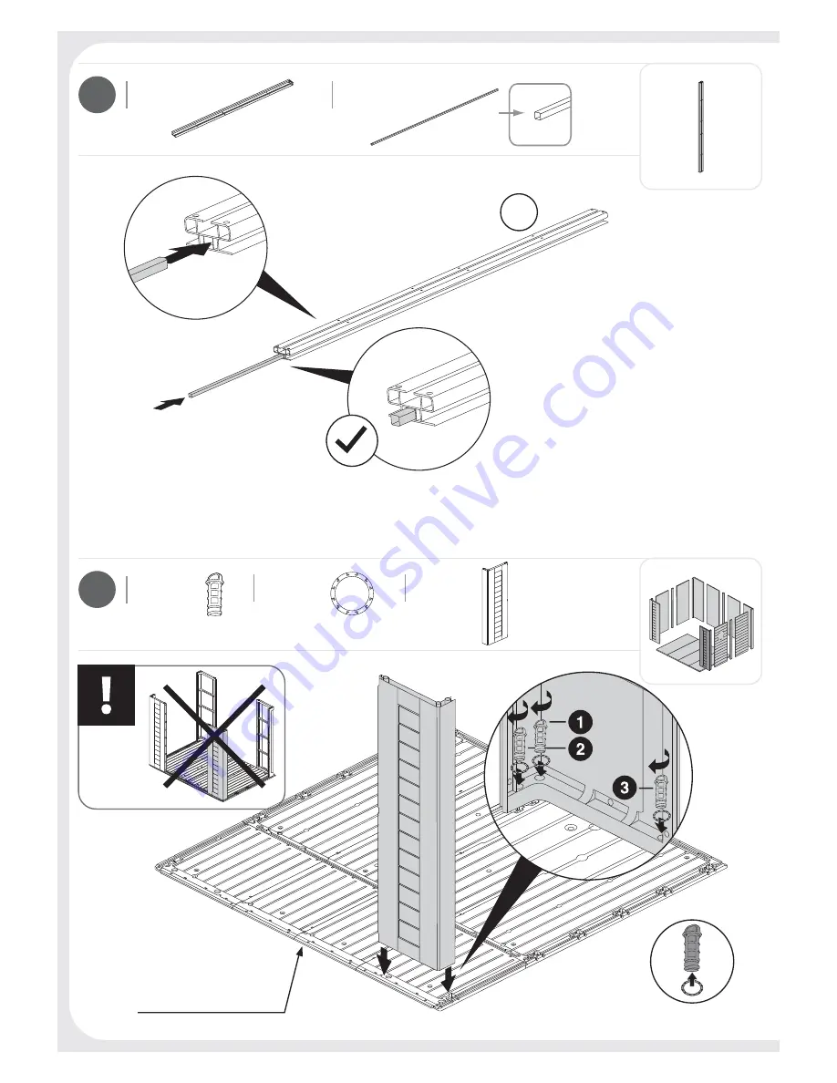 Keter FACTOR 8x8 Assembly Instructions Manual Download Page 12