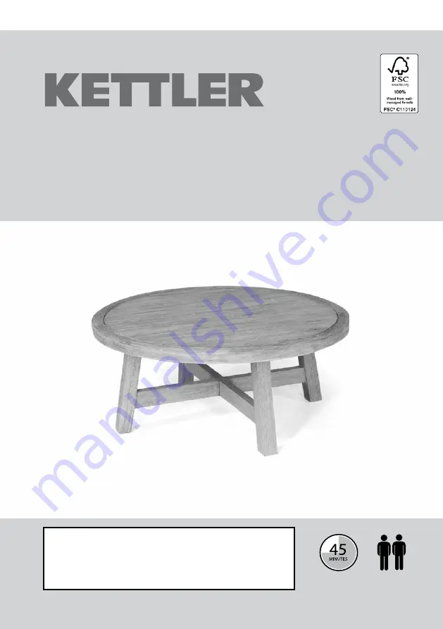 Kettler Cora HUC28186 Assembly Instructions Manual Download Page 1