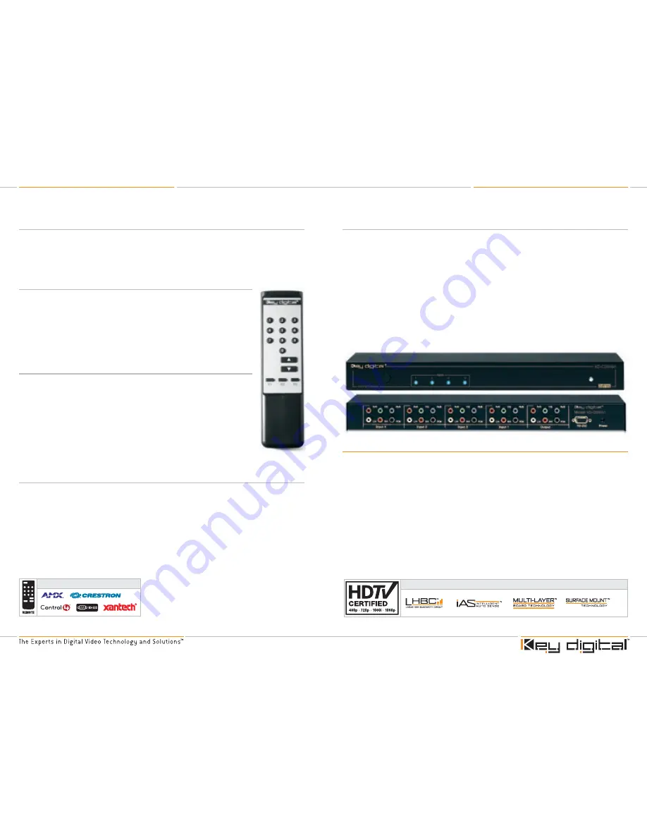 Key Digital KD-CSW4X1 Operating Instructions Manual Download Page 5