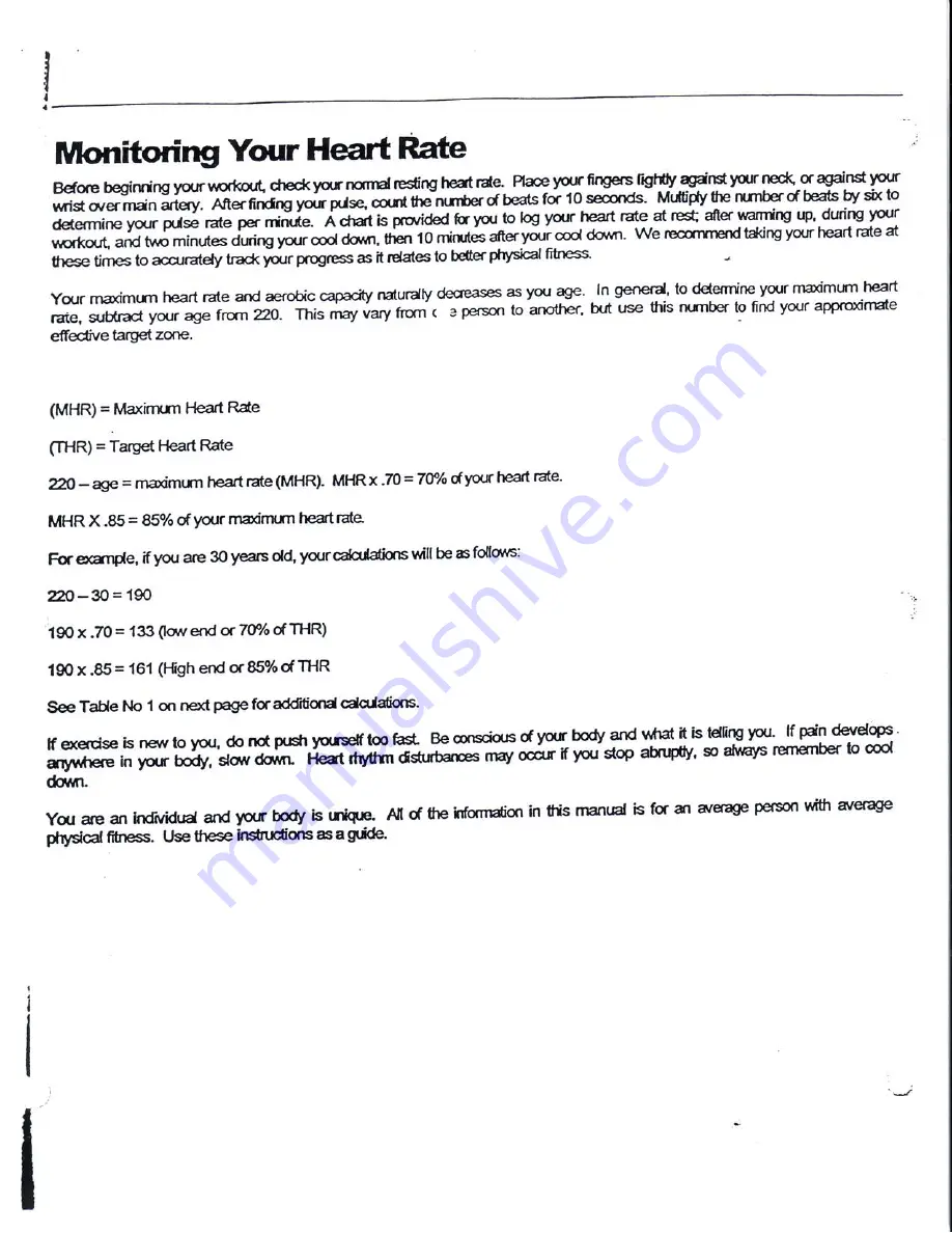 Keys Fitness 550 Upright Owner'S Manual Download Page 10