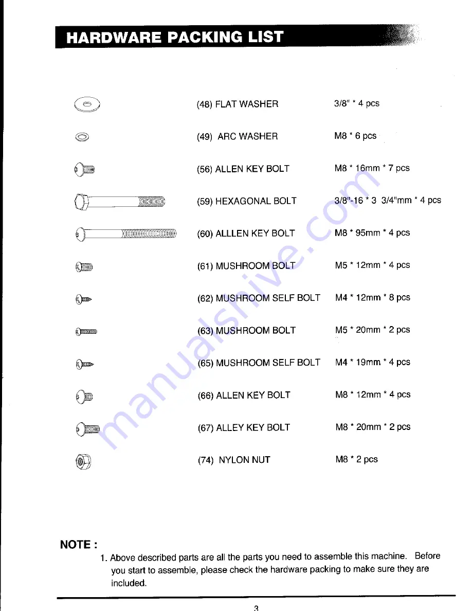 Keys Fitness ET5000 Owner'S Manual Download Page 4