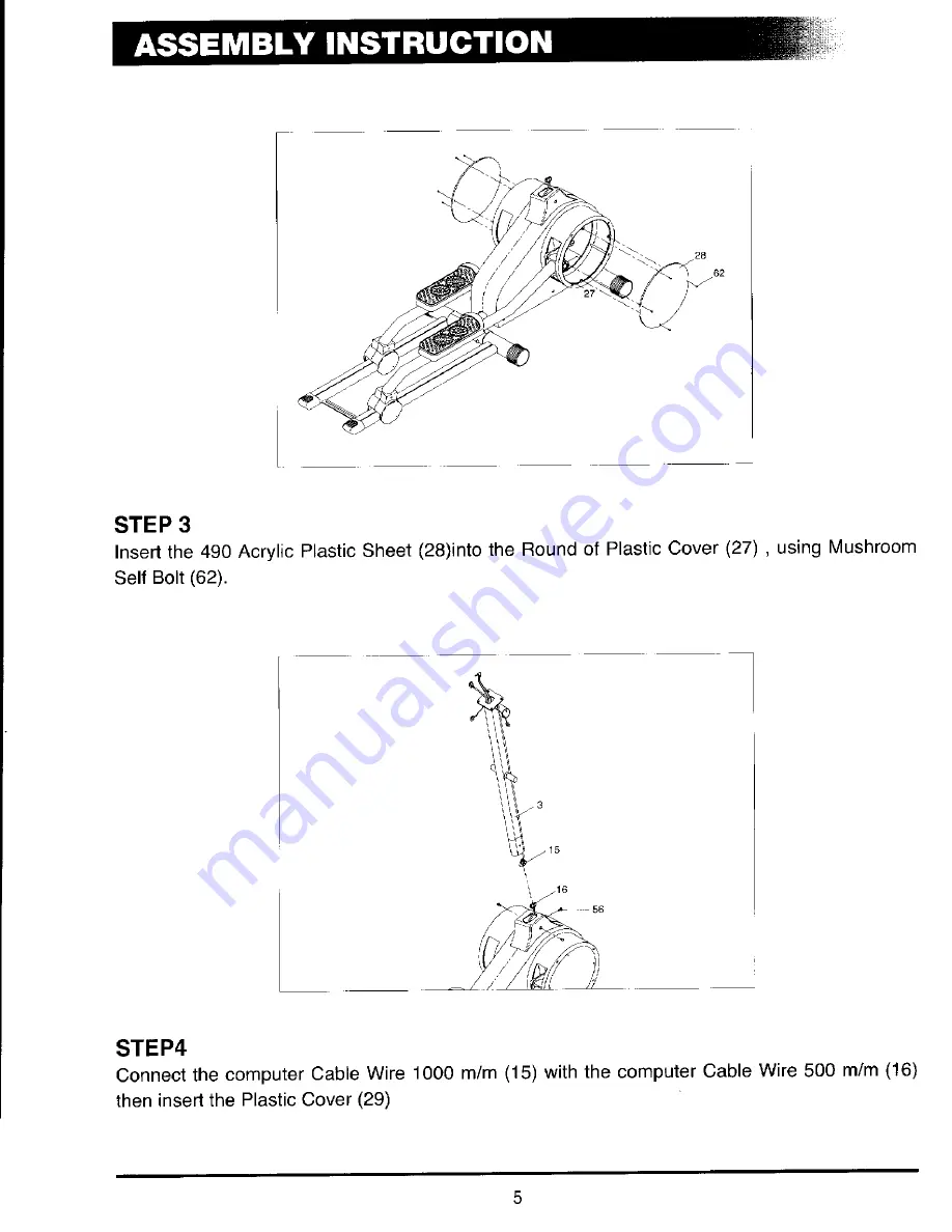 Keys Fitness ET5000 Owner'S Manual Download Page 6