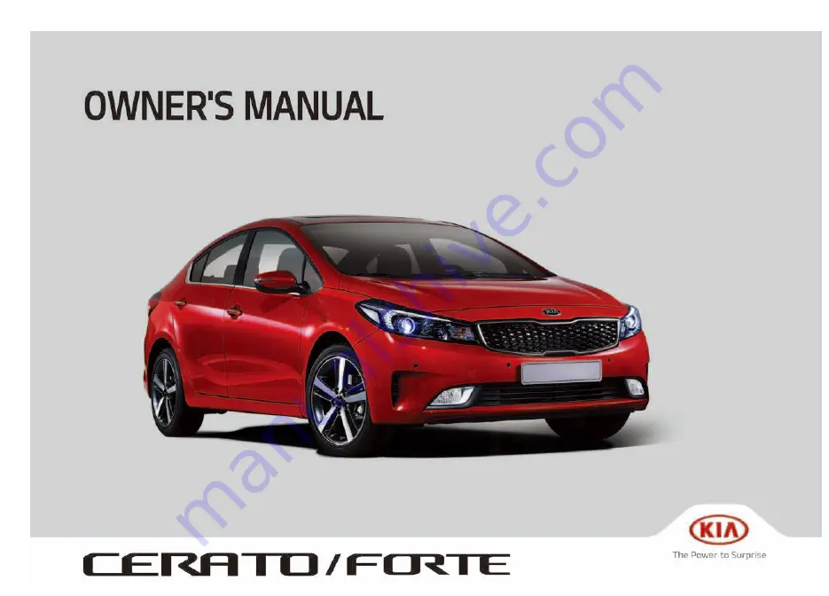 Kia CERATO 2018 Owner'S Manual Download Page 1