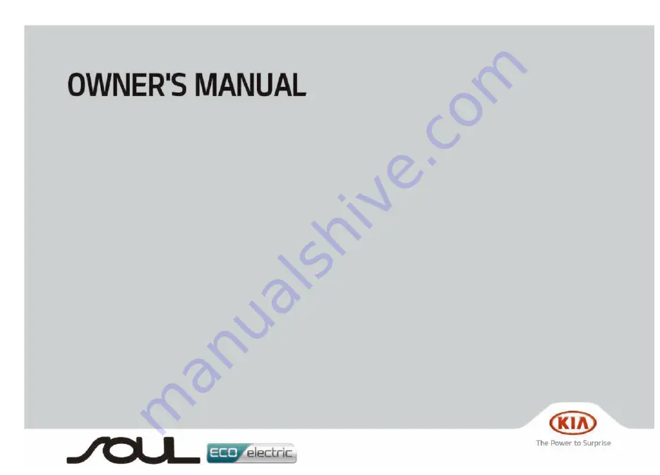 Kia E-Soul Owner'S Manual Download Page 1