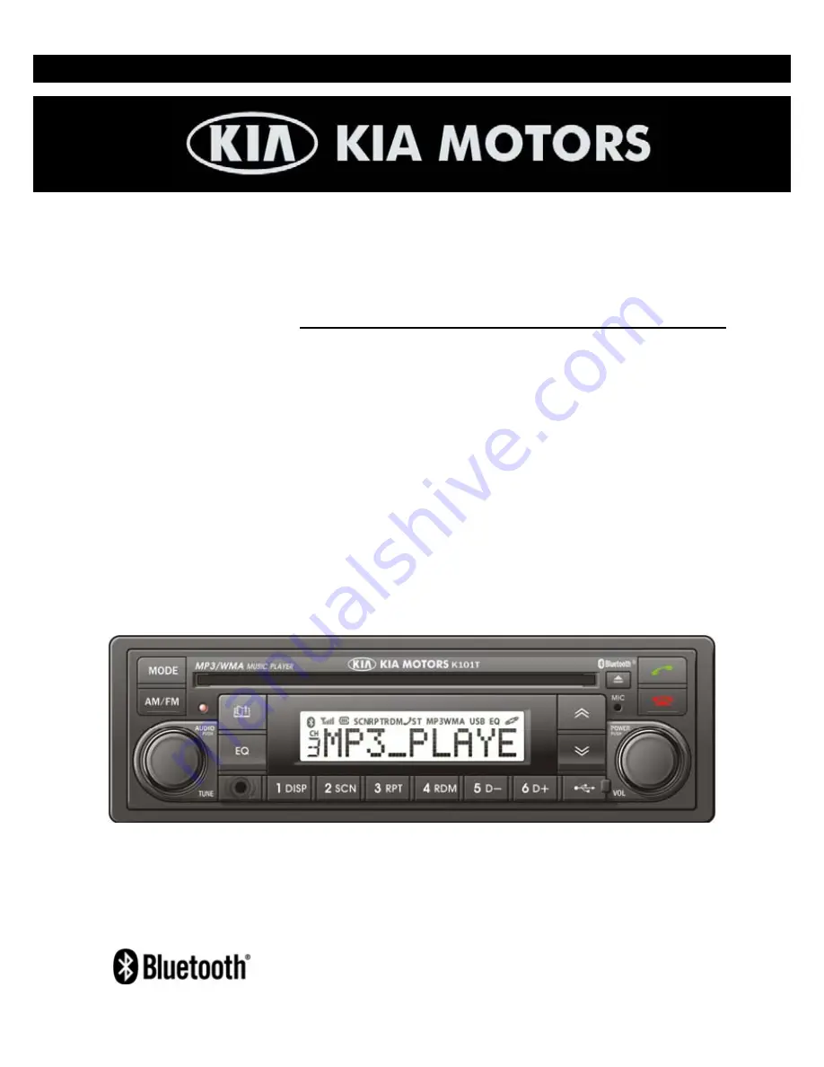 Kia K101T Instruction Manual Download Page 1