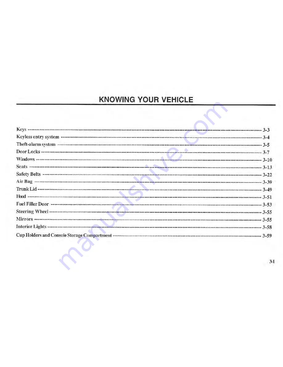 Kia Magentis 2002 Owner'S Manual Download Page 10