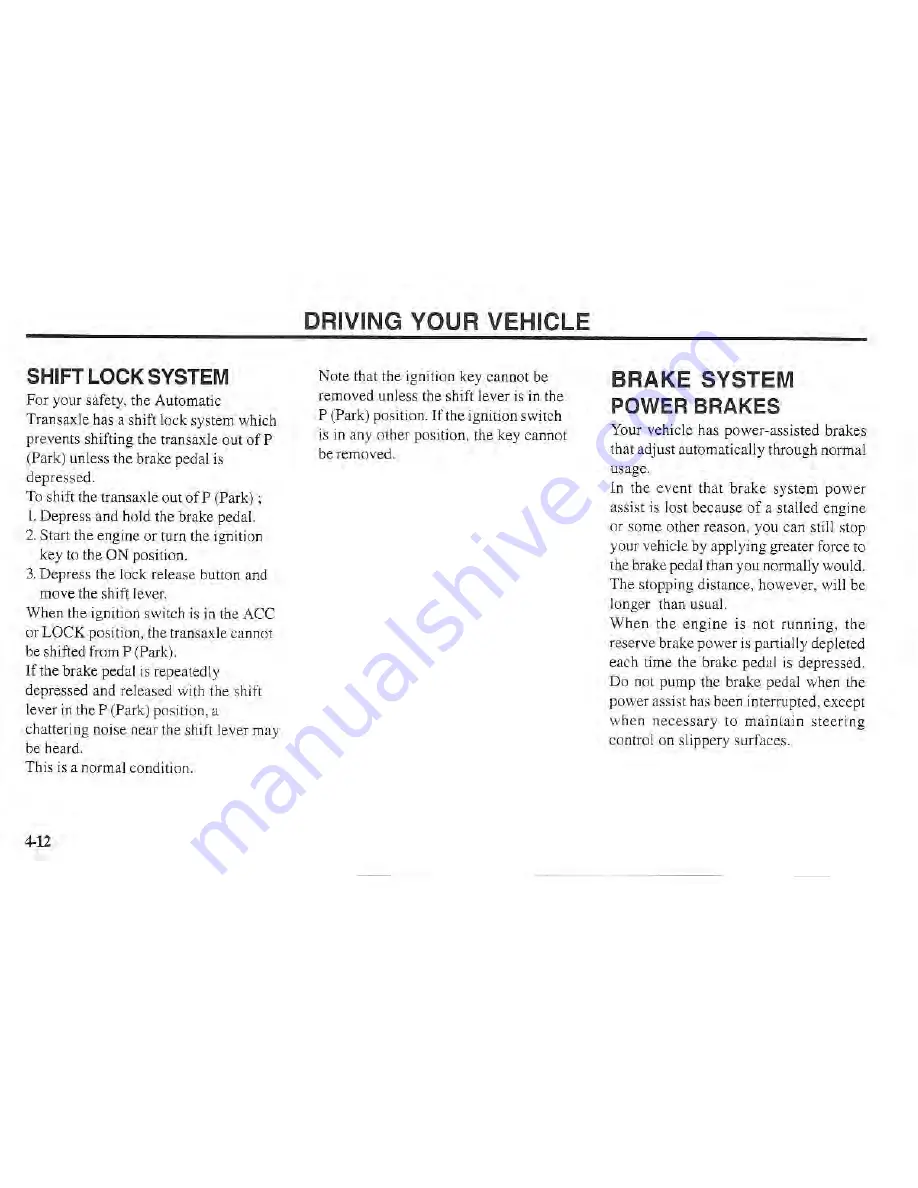 Kia Magentis 2002 Owner'S Manual Download Page 86