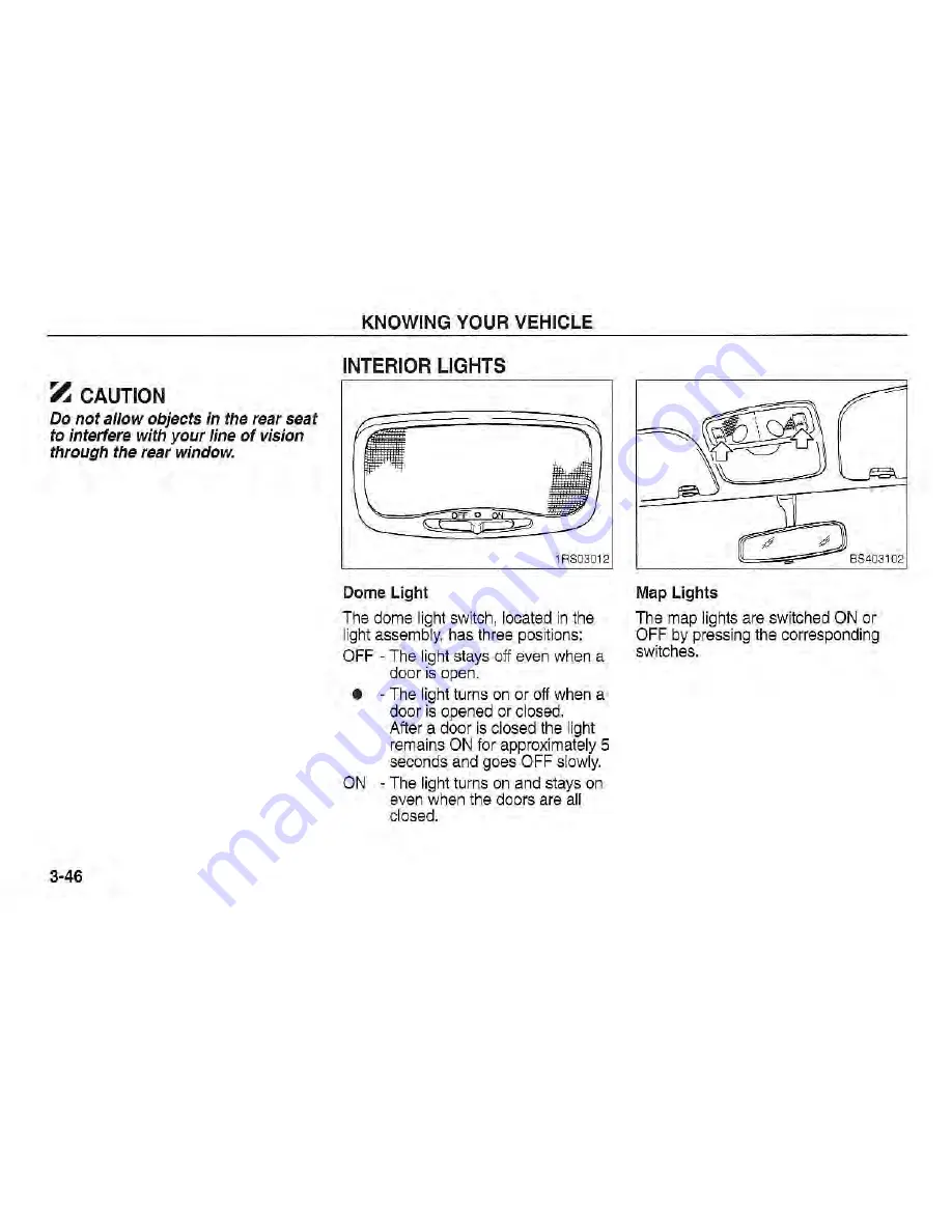 Kia Spectra 2002 Owner'S Manual Download Page 56