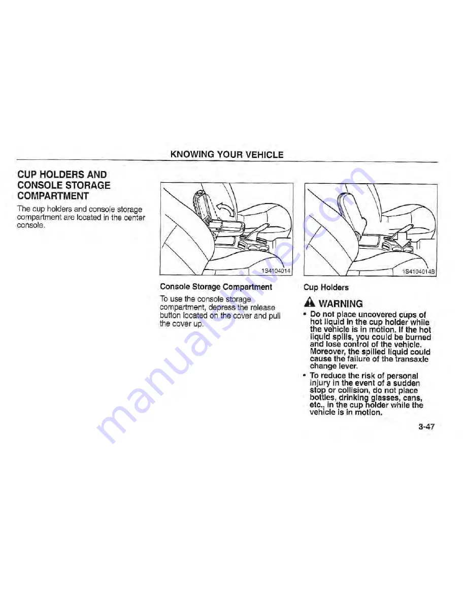 Kia Spectra 2002 Owner'S Manual Download Page 105