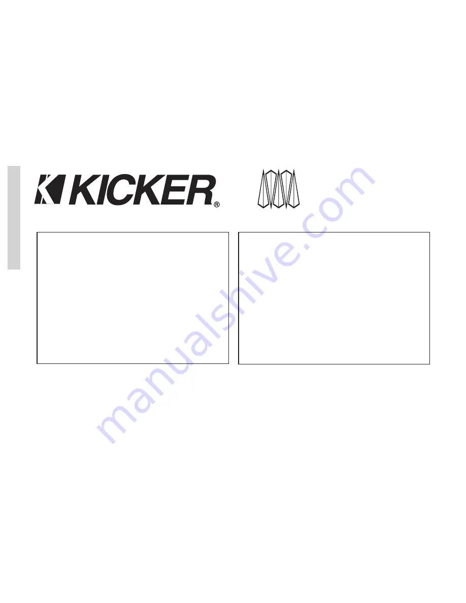 Kicker KX350.4 Owner'S Manual Download Page 2