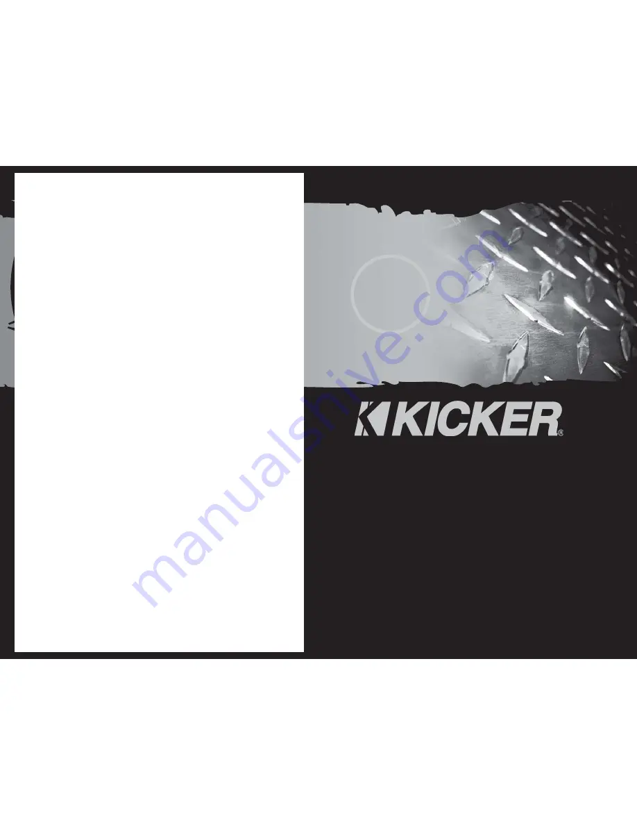 Kicker S18X Owner'S Manual Download Page 1