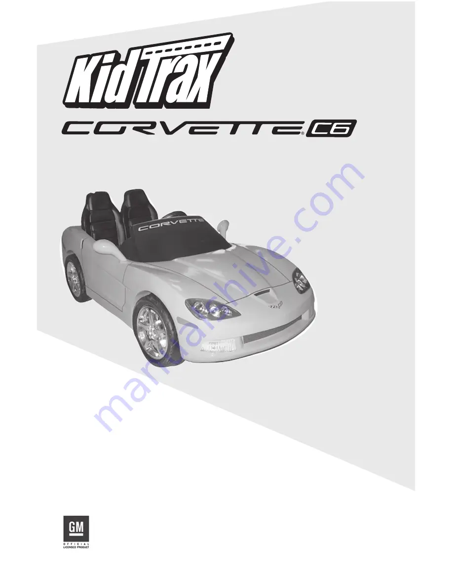 KID Trax Corvette C6 Скачать руководство пользователя страница 1