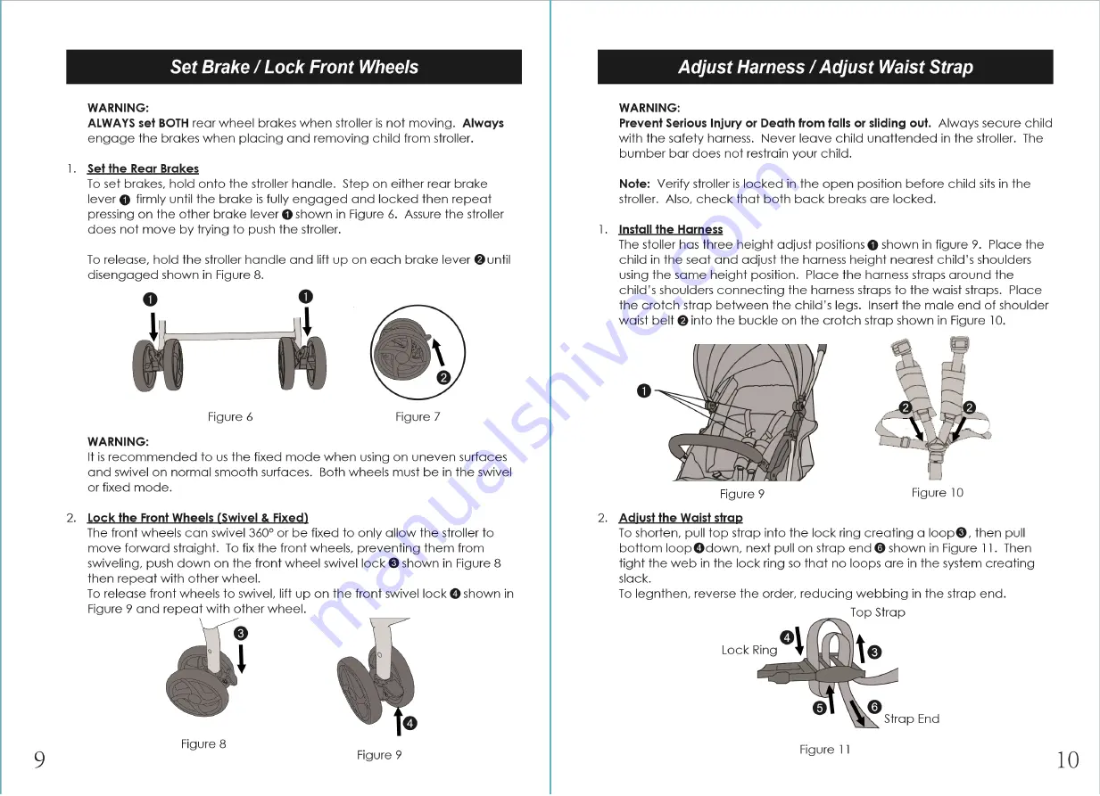 Kids Embrace Deluxe Light Weight Compact Stroller Owner'S Manual Download Page 7