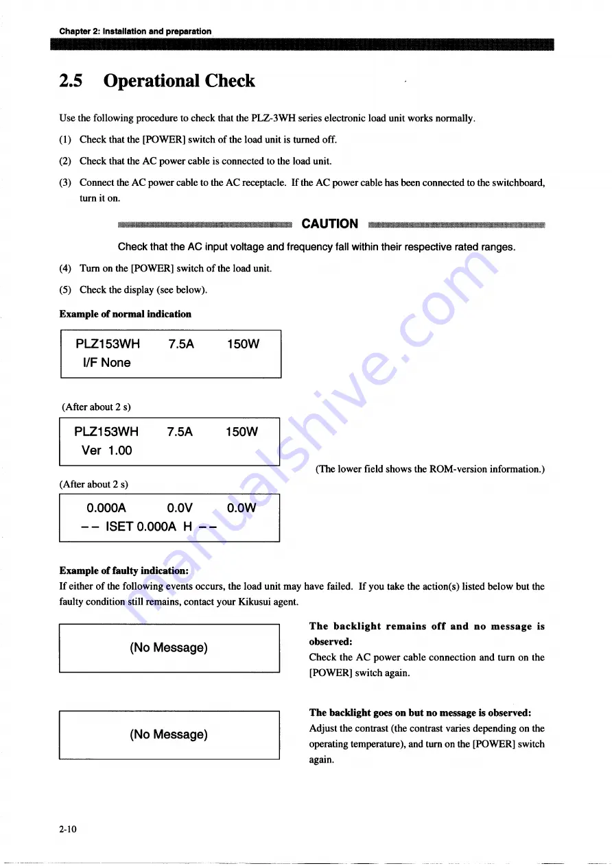 Kikusui PLZ-3WH Series Operation Manual Download Page 24